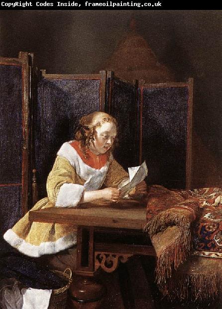 TERBORCH, Gerard A Lady Reading a Letter eart